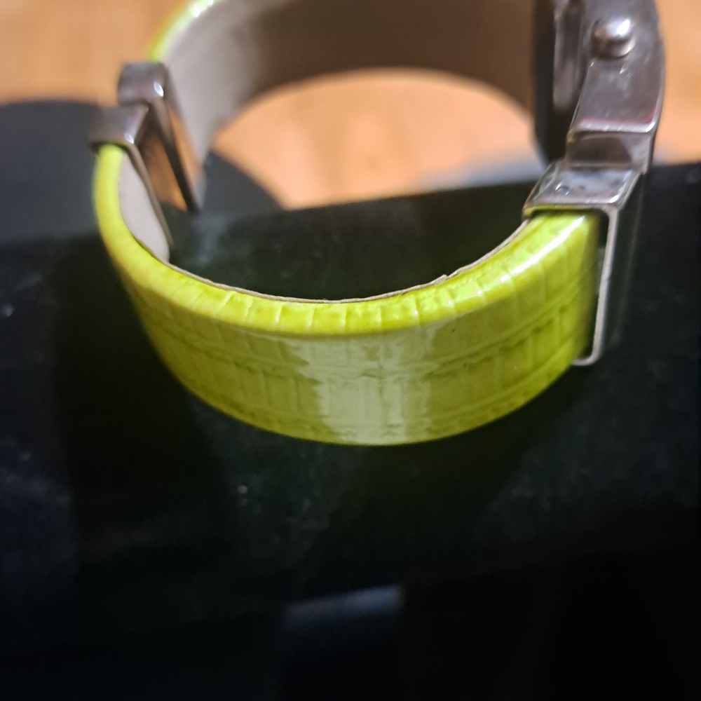 Chico's Silver Watch with Bright Yellow Band - Picture 2 of 3